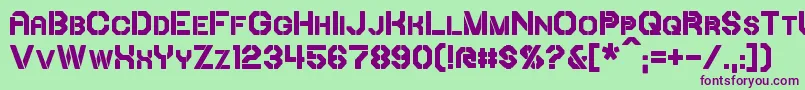 IoriBold Font – Purple Fonts on Green Background