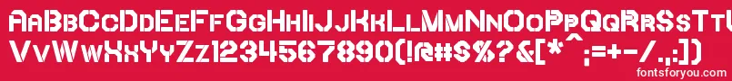 IoriBold Font – White Fonts on Red Background