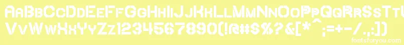 IoriBold Font – White Fonts on Yellow Background