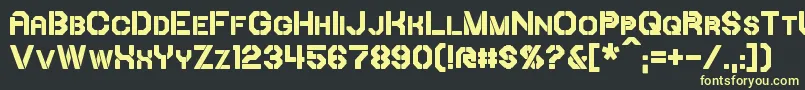 IoriBold Font – Yellow Fonts on Black Background