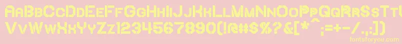 IoriBold Font – Yellow Fonts on Pink Background