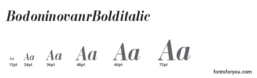 Размеры шрифта BodoninovanrBolditalic