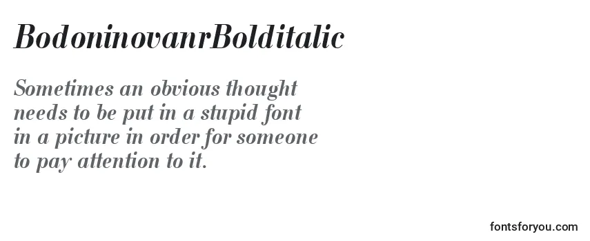 BodoninovanrBolditalic Font