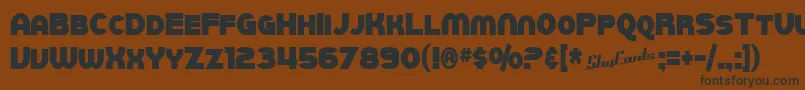 SfJuggernautCondensedBold Font – Black Fonts on Brown Background