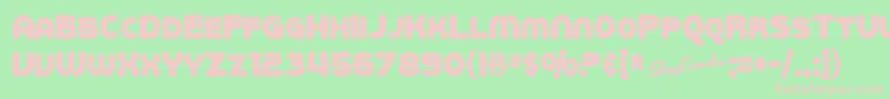 SfJuggernautCondensedBold Font – Pink Fonts on Green Background