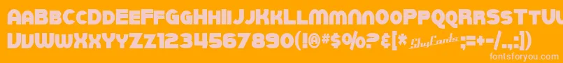 SfJuggernautCondensedBold Font – Pink Fonts on Orange Background