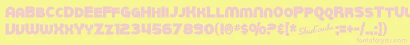 SfJuggernautCondensedBold Font – Pink Fonts on Yellow Background