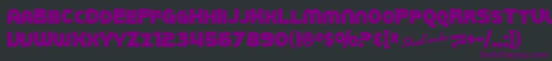 Czcionka SfJuggernautCondensedBold – fioletowe czcionki na czarnym tle