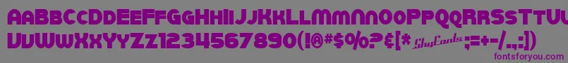 SfJuggernautCondensedBold Font – Purple Fonts on Gray Background