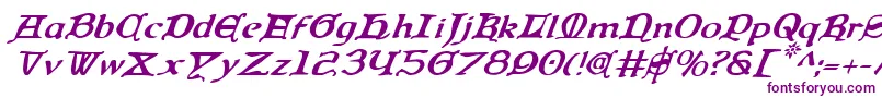 Queencountryi-Schriftart – Violette Schriften auf weißem Hintergrund