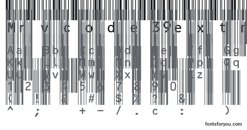 Schriftart Mrvcode39extma – Alphabet, Zahlen, spezielle Symbole