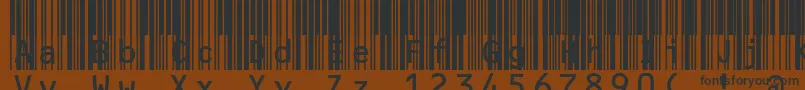 Mrvcode39extma Font – Black Fonts on Brown Background
