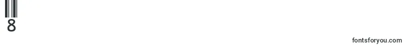 Czcionka Mrvcode39extma – czcionki cyfry 8