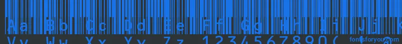 Mrvcode39extma Font – Blue Fonts on Black Background