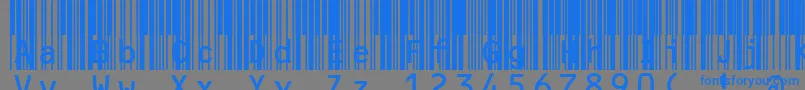 Mrvcode39extma Font – Blue Fonts on Gray Background