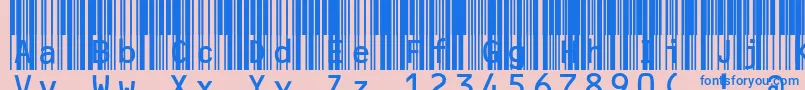 Mrvcode39extma Font – Blue Fonts on Pink Background