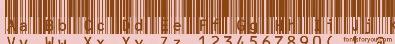 フォントMrvcode39extma – ピンクの背景に茶色のフォント