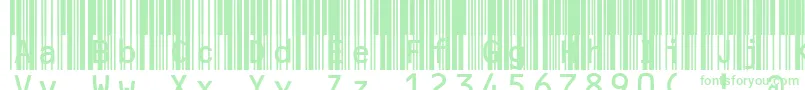 Czcionka Mrvcode39extma – zielone czcionki