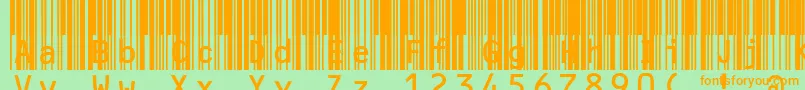 Mrvcode39extma Font – Orange Fonts on Green Background