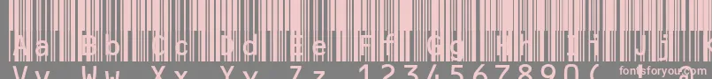 Mrvcode39extma Font – Pink Fonts on Gray Background