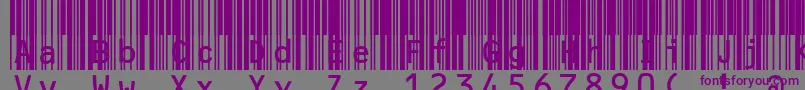 Mrvcode39extma Font – Purple Fonts on Gray Background