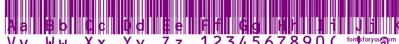 Mrvcode39extma Font – Purple Fonts on White Background