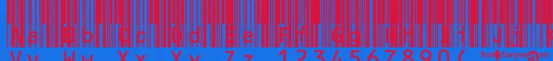 Lisätietoja Mrvcode39extma-fontista Mrvcode39extma-fontti – punaiset fontit sinisellä taustalla