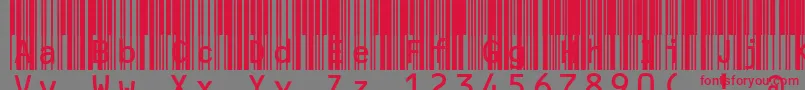Mrvcode39extma Font – Red Fonts on Gray Background