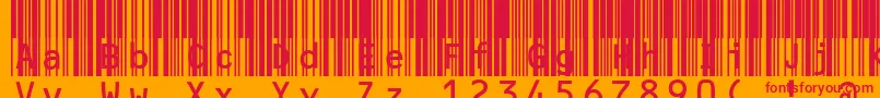 More about Mrvcode39extma Font Mrvcode39extma Font – Red Fonts on Orange Background