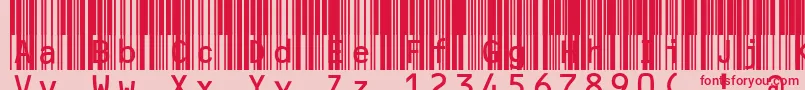 Mrvcode39extma Font – Red Fonts on Pink Background