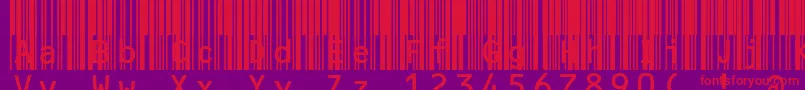 Mrvcode39extma Font – Red Fonts on Purple Background