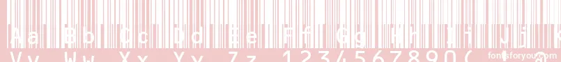 Mrvcode39extma Font – White Fonts on Pink Background