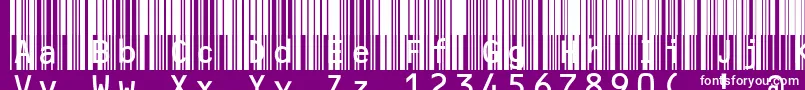 Mrvcode39extma Font – White Fonts on Purple Background