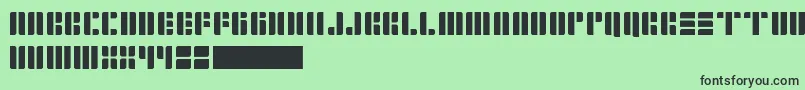 フォントCopperFour – 緑の背景に黒い文字