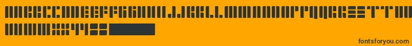 CopperFour Font – Black Fonts on Orange Background