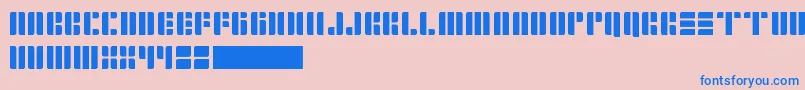 フォントCopperFour – ピンクの背景に青い文字