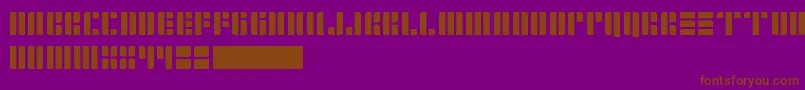 CopperFour-Schriftart – Braune Schriften auf violettem Hintergrund