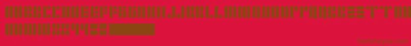 フォントCopperFour – 赤い背景に茶色の文字
