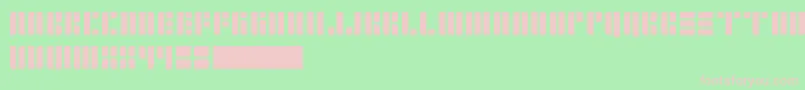 フォントCopperFour – 緑の背景にピンクのフォント