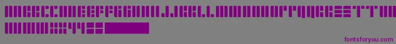 フォントCopperFour – 紫色のフォント、灰色の背景