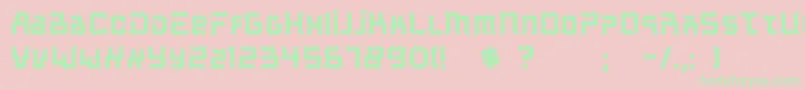 Mcalbertina Font – Green Fonts on Pink Background