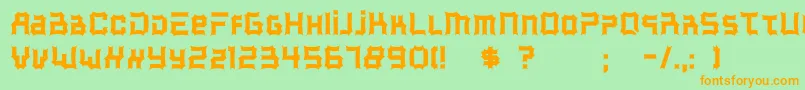 Mcalbertina Font – Orange Fonts on Green Background