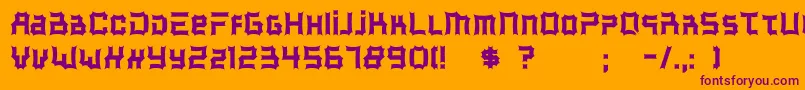 Mcalbertina Font – Purple Fonts on Orange Background