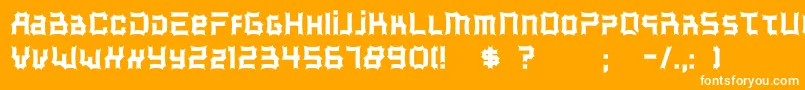 Mcalbertina Font – White Fonts on Orange Background