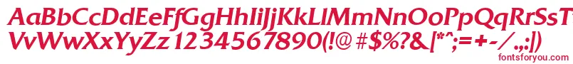 Шрифт QuadratserialMediumItalic – красные шрифты