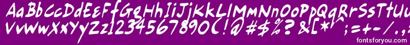 GortsFairHandRegular Font – White Fonts on Purple Background
