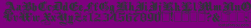 フォントShadowedblackwideNormal – 紫の背景に黒い文字