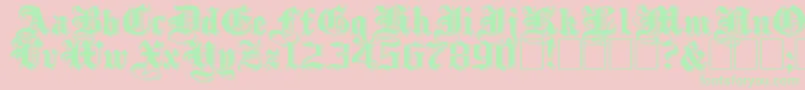 ShadowedblackwideNormal Font – Green Fonts on Pink Background