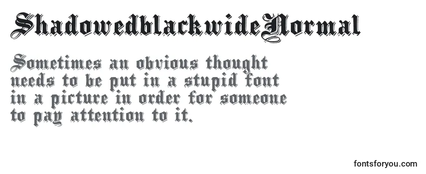 ShadowedblackwideNormal Font