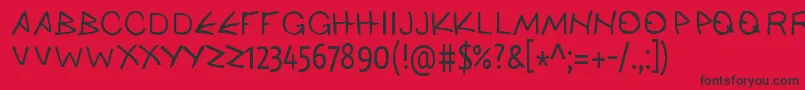 AncienthellenicWebfont-Schriftart – Schwarze Schriften auf rotem Hintergrund